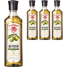 해표 압착 올리브유, 500ml, 4개