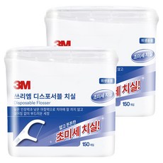 쓰리엠 디스포서블 치실 벌크 싱글라인, 2cm, 150개입, 2개