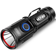 폰슈 고성능 LED 중거리 손전등 TESG028, 블랙 01번, 1개