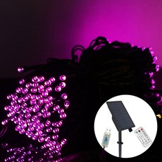 21세기트랜드 태양열 꼬마 전구 줄조명 200구 22m + USB, 핑크(조명)