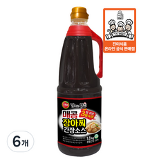 진미 잘되는맛집 매콤 장아찌 간장소스, 1.8kg, 6개