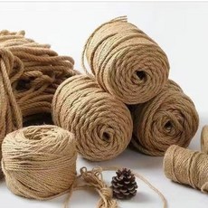 天然無油麻繩3mm*100公尺, DIY手工藝品、園藝造景、禮品包裝適用, 1入