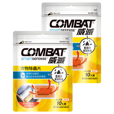 COMBAT 威滅 衣物除蟲片, 6個月長效除蟲, 適用於幼童及蠶豆症患者居家環境, 2包