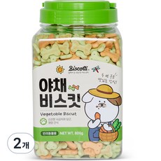 비스코티 애견비스켓, 야채 천연, 800g, 2개 - 강아지비스켓