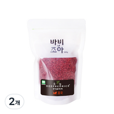 바비조아 유기농 딥레드 라이스 홍국쌀, 500g, 2개