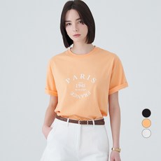 ELLE PARIS 여성용 루즈핏 Paris 1945 반팔 티셔츠