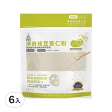 j-start 淨膚綠豆粉200g 6入組 - 天然溫和深層清潔毛孔 改善痘痘粉刺, 200g, 6入