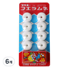 코리스 휘슬라무네 휘파람 사탕 소다맛, 22g, 6개
