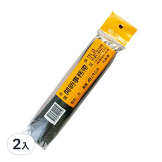 開明 彩色事務帶 45cm 黑 2入組 (棉紗材質、堅固耐用、辦公室必備), 2入