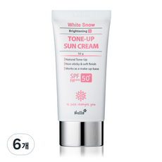 넬라 하얀눈 광채 발효 톤 업 선크림 SPF50+ PA+++, 6개, 50ml