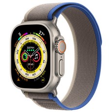 Apple 애플워치 Ultra 트레일 루프 49mm GPS+Cellular 티타늄 케이스, 블루/그레이 M/L