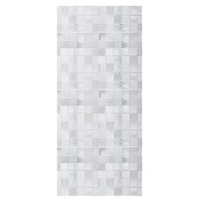 3D立體磨砂玻璃貼, Set 4個, 100*40~45cm, PVC材質, 茉莉花/馬賽克/磨砂, 1組