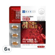 종근당 혈행건강엔 나토키나제 12g, 30정, 6개