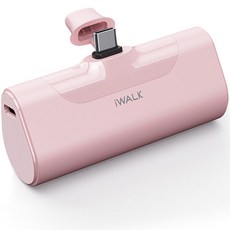 휴대폰 보조배터리-추천-아이워크 미니 보조배터리 C타입, DBL4500C, 핑크