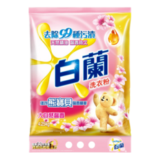 白蘭 含熊寶貝馨香精華洗衣粉 大自然馨香, 4.25kg, 1包