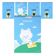 두꺼운 무선 종합장 5p 세트, 혼합색상, 1세트 혼합색상, 1세트
