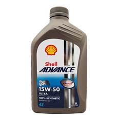 Shell 殼牌 ADVANCE ULTRA 4T 全合成機油 機車用 15W-50, 1瓶, ADVANCE ULTRA 4T 15W50
