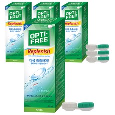 옵티프리 리플레니시 렌즈세정액 2p + 렌즈케이스 2p, 420ml, 4개