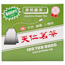 天仁 茉莉綠茶,1.5g,100包,清新花香與茶香完美結合, 1盒
