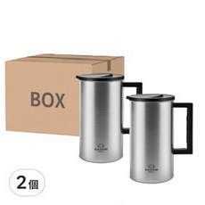 CASANI 不鏽鋼水壺 1.6公升 2入組, 銀色, 1.6L, 2個