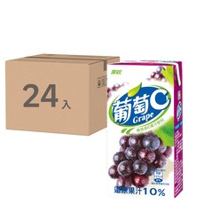 黑松 葡萄C 葡萄果汁飲料 300ml x 24入, 還原果汁10%, 含維生素C