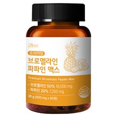 밸런스궁합 브로멜라인 파파인 맥스 파인애플 36g, 1개, 60정
