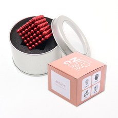 ARTJOY Neocube 5mm+鐵殼+紙殼, 紅色的