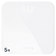쿠잉전자 디지털 LED 체중계, BDS-260WH, 화이트, 5개