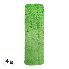 3M Scotch-Brite 百利 免手洗魔布拖把乾濕兩用補充包 2片, 4包, 綠色