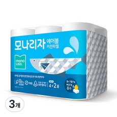 모나리자 에어볼 롤 키친타올, 150매, 18개 6개입, 3개