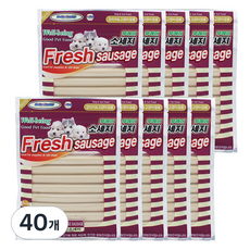 헬로도기 강아지간식 후레시 소세지 8p, 치킨 + 치즈 혼합맛, 120g, 40개