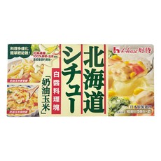 House 好侍 北海道白醬料理塊 奶油玉米, 日本原裝進口，10盤份, 180g, 1盒