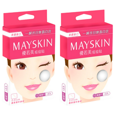 MAYSKIN 優若美 吸收型痘痘貼, 接近膚色 專利隱形曲線設計 防水高透氣性, 12入, 2盒