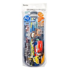 Skater 塑膠AG抗菌三合一餐具組, 湯匙 + 叉子 + 筷子, CARS, 1組