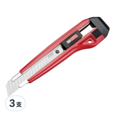 SDI 手牌 自動鎖定大美工刀 0423C 18 x 100mm, 顏色隨機, 3支