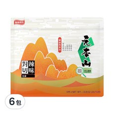 元本山 辣味對切海苔，富含膳食纖維，佐飯/料理皆宜, 23.7g, 6包