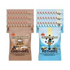 머거본 쿠앤크맛 아몬드 10g x 25p + 티라미수맛 아몬드10g x 25p, 500g, 1세트