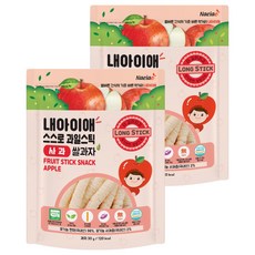 내아이애 유기농 스스로 과일 롱스틱 30g, 사과, 2개