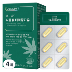 모어네이처 햄프씨드 식물성 대마종자유, 30정, 4개