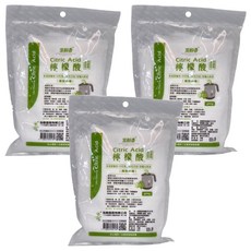 室翲香 檸檬酸, 食品級, 清潔專用, 中和鹼性汙垢, 除霧光亮, 400g袋裝, 3包, 400g