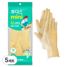 오런 후디스 고무장갑 미니 10P, 아이보리, 5세트, 중(M)