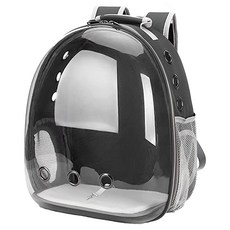 Skylife 寵物全景太空包, 進口PC+600D牛津布, 尺寸長29cm*高42cm*寬27cm, 42 x 29 x 27cm, 茶色, 1個