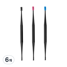 실리콘 양면 귀파개 색상 랜덤 발송, 6개
