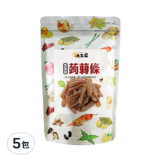元氣家 高纖黑胡椒蒟蒻條，Q彈有嚼勁，富含膳食纖維，無膽固醇, 200g, 5包