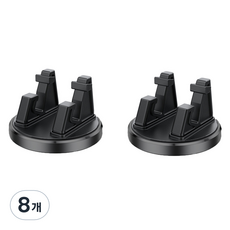 차량용 360도 회전식 핸드폰 거치대, 블랙, 8개