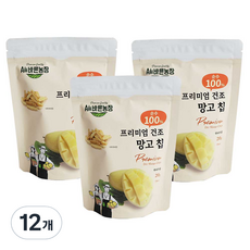 올바른농장 프리미엄 동결건조과일 망고 칩, 20g, 12개