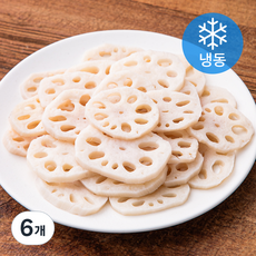 무농약 인증 웰팜넷 데친 연근채 (냉동), 300g, 6개