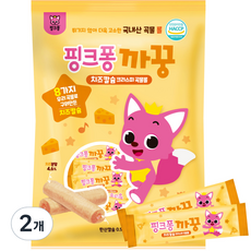 핑크퐁까꿍 치즈 칼슘 곡물 크리스피롤 24p, 2개, 치즈맛, 120g