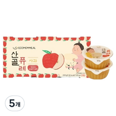 산골이유식 유아용 산골퓨레 2p, 5개, 200g, 사과맛