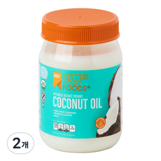 베터바디푸즈 유기농 코코넛 오일, 458ml, 2개